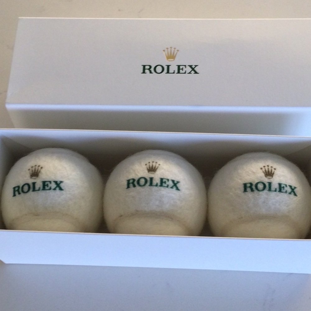 Set of 3 Rolex tennis balls.